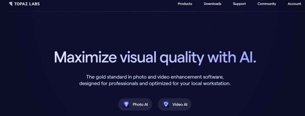 Topaz Labs video editing ai tool